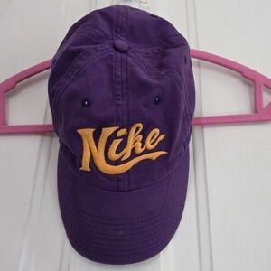 Nike Embroidered Purple And Yellow Baseball Hat